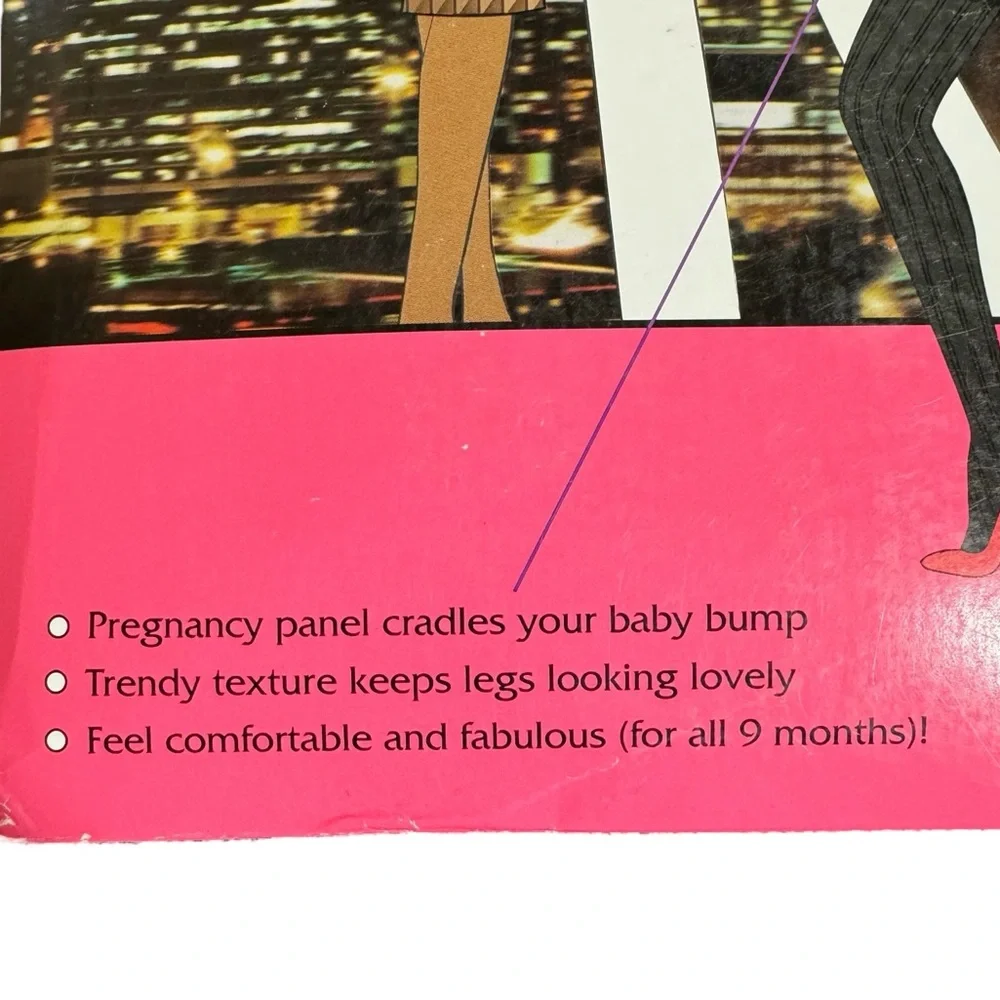 Spanx Assets Marvelous Mama Terrific Tights‎ Maternity Opaque Stripe Black
